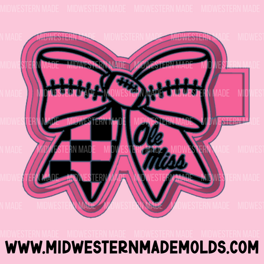 Ole Miss Football Bow Freshie Mold
