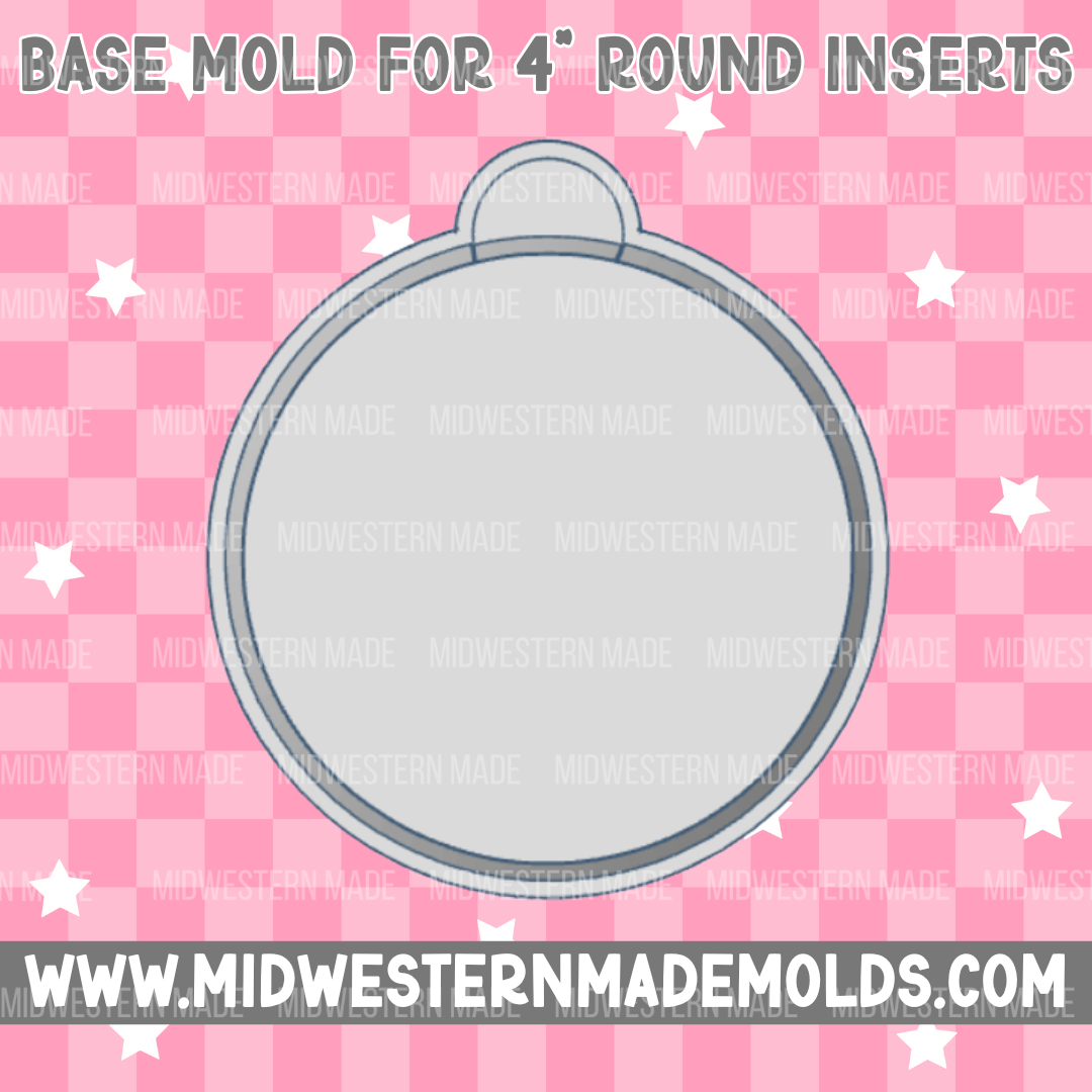 4" Circle Base/Insert Freshie Mold