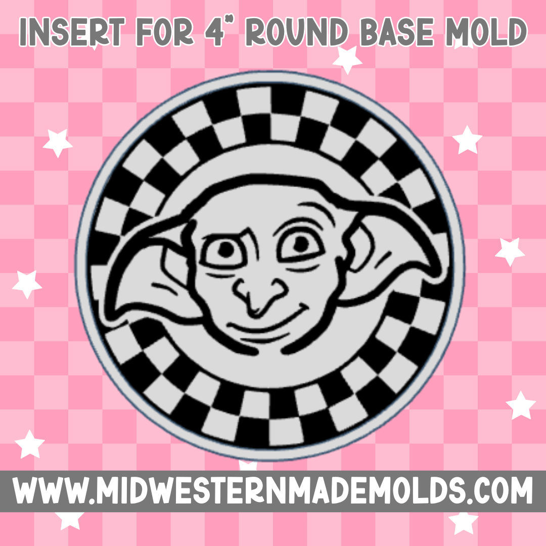 4" Circle Base/Insert Freshie Mold