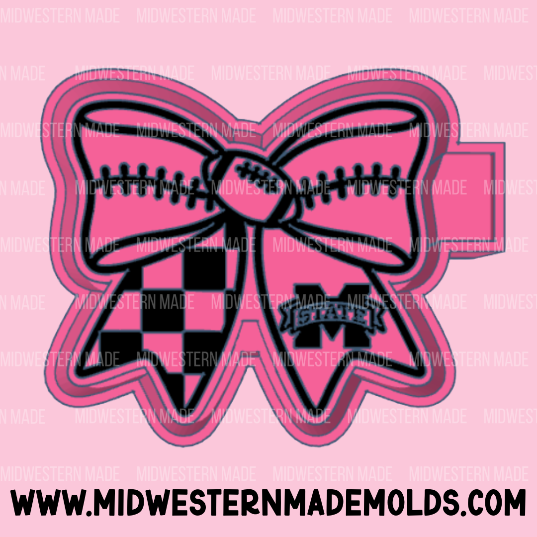 MS State Football Bow Freshie Mold