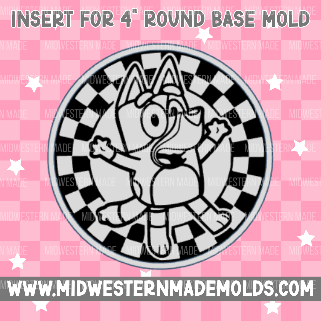 4" Circle Base/Insert Freshie Mold