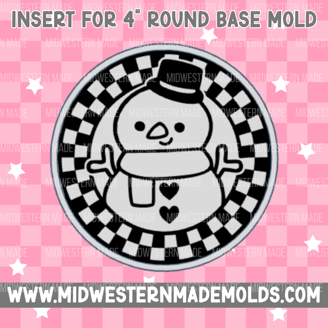 4" Circle Base/Insert Freshie Mold