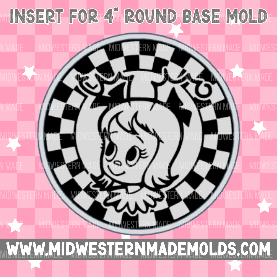 4" Circle Base/Insert Freshie Mold