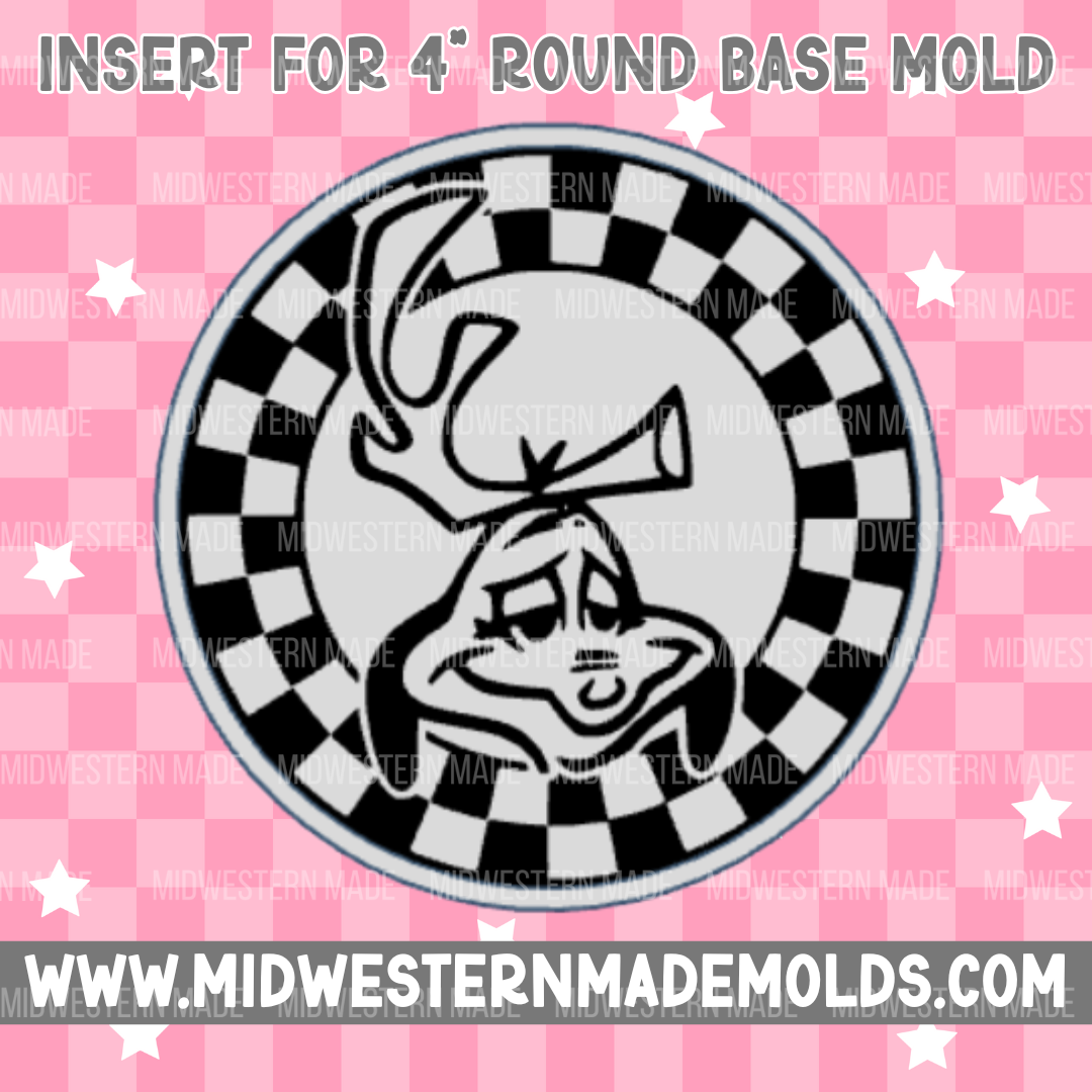 4" Circle Base/Insert Freshie Mold