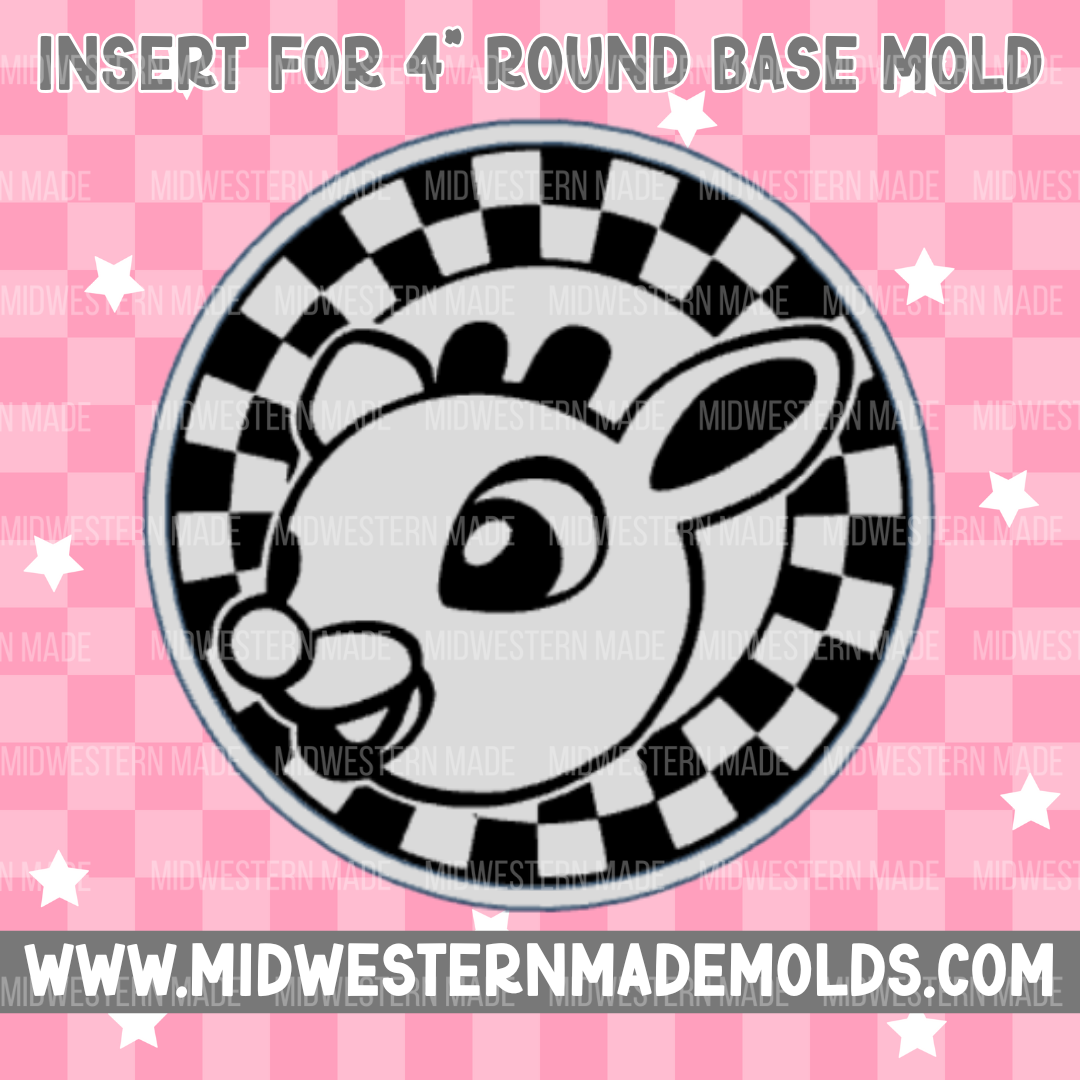 4" Circle Base/Insert Freshie Mold
