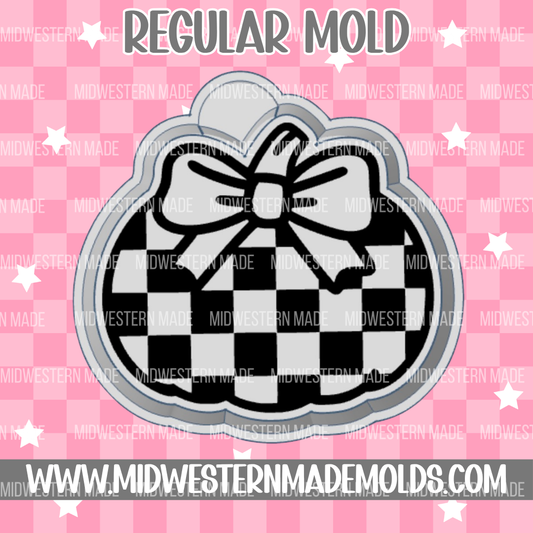 Checkered Pumpkin Freshie Mold