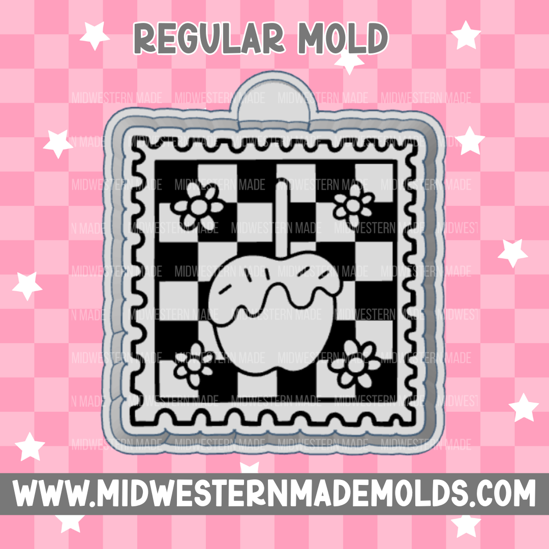 Candy Apple Checkered Stamp Freshie Mold