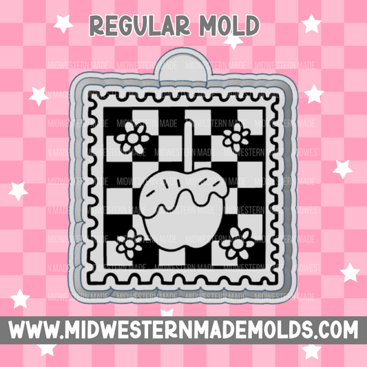 Candy Apple Checkered Stamp Freshie Mold