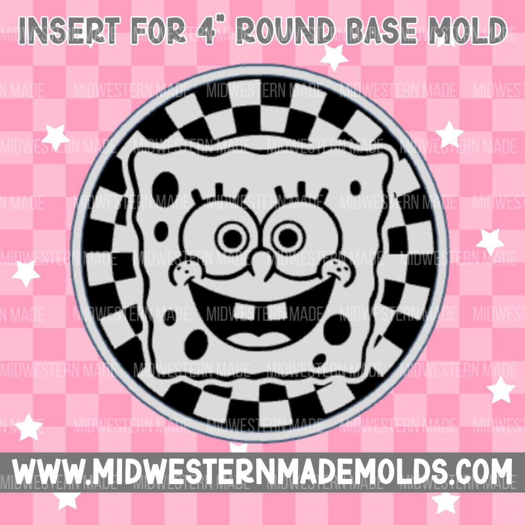 4" Circle Base/Insert Freshie Mold
