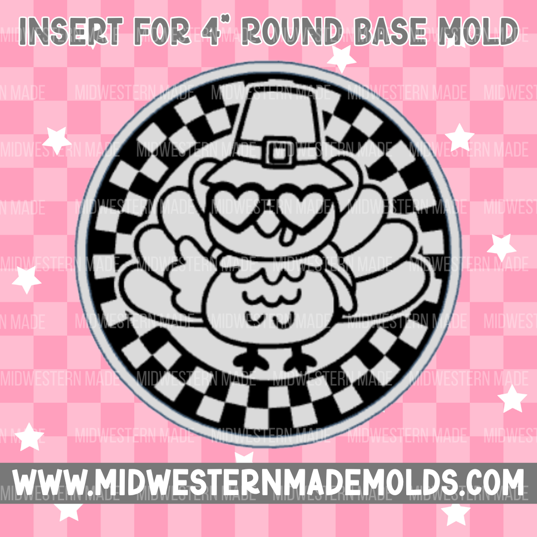 4" Circle Base/Insert Freshie Mold