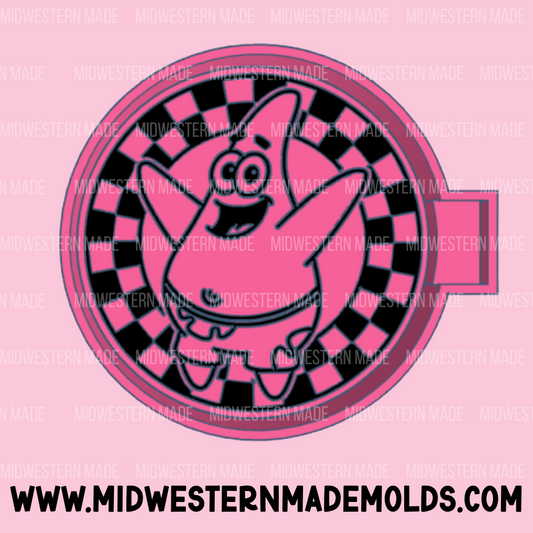 Patrick Checkered Circle Freshie Mold