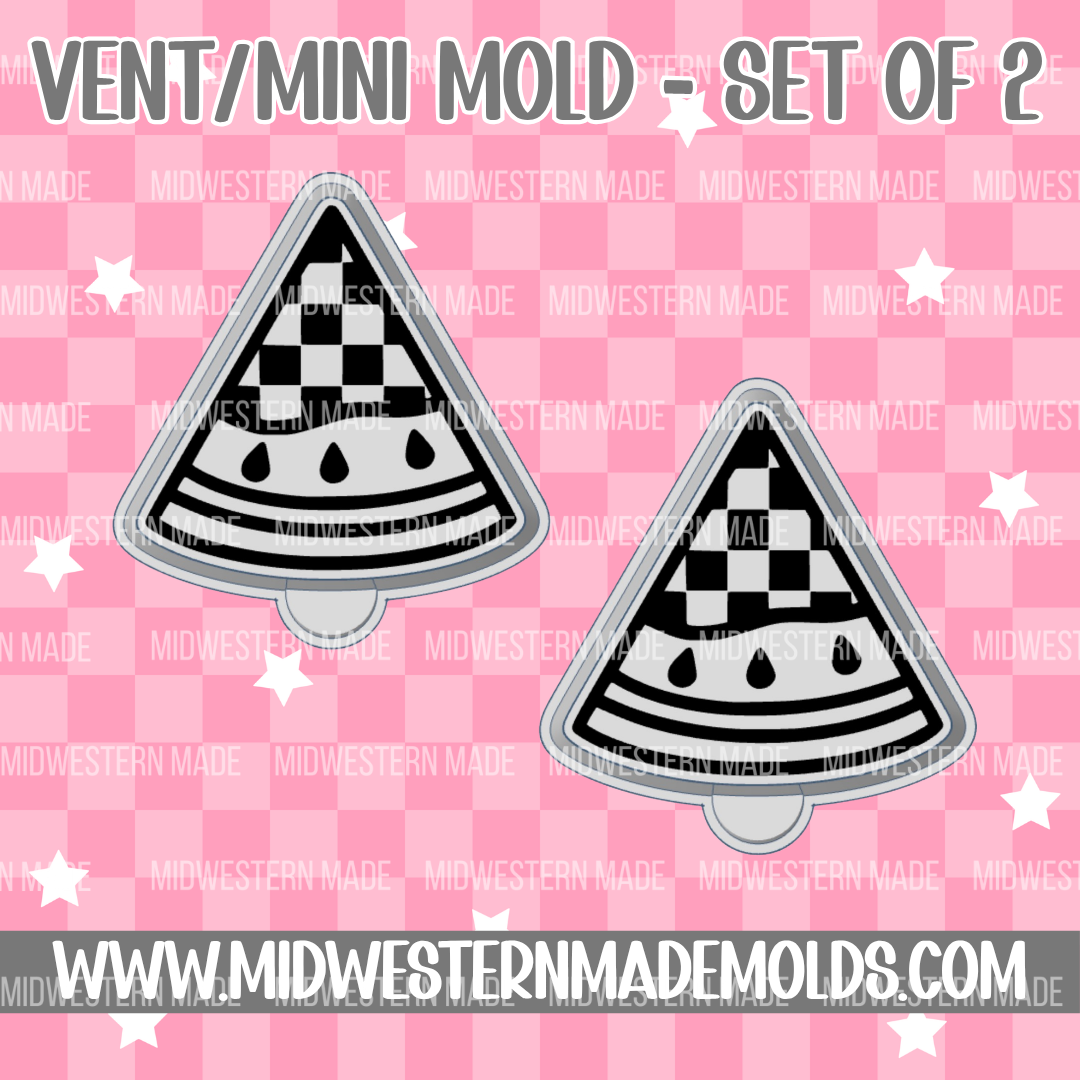 Checkered Watermelon VENT CLIP Freshie Mold