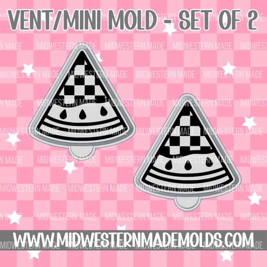 Checkered Watermelon VENT CLIP Freshie Mold