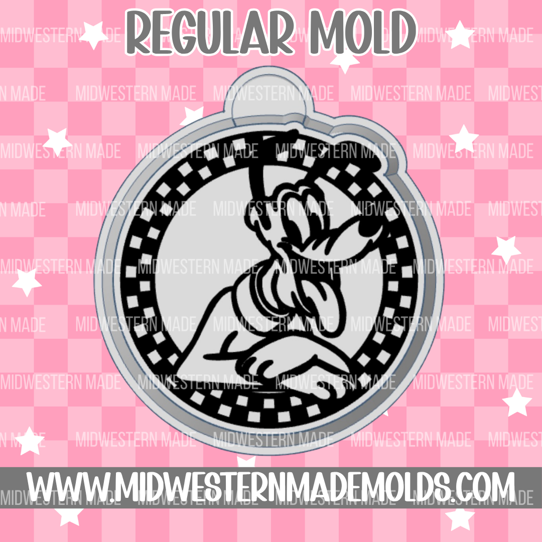 Pluto Checkered Round Freshie Mold