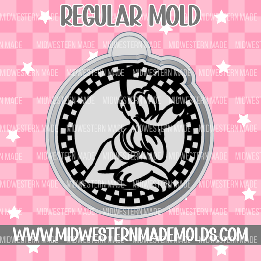 Pluto Checkered Round Freshie Mold
