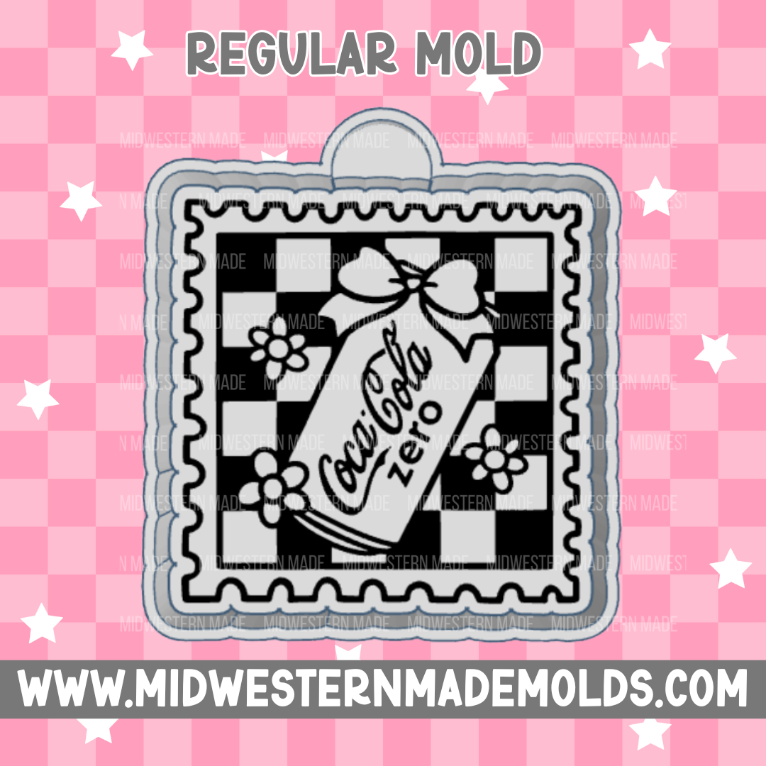 C*ke Zer* Checkered Stamp Freshie Mold