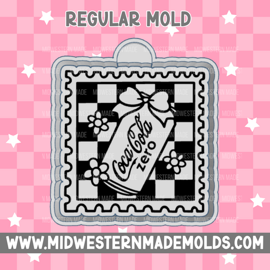 C*ke Zer* Checkered Stamp Freshie Mold