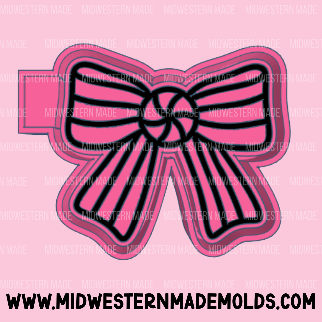 Peppermint Bow Freshie Mold