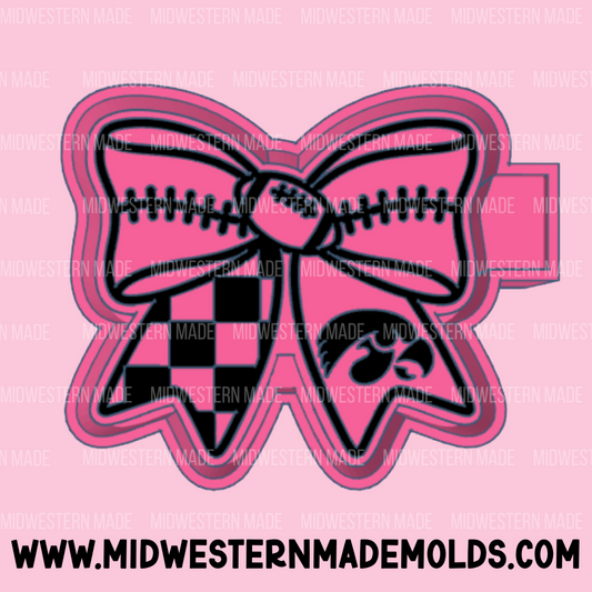 Hawkeyes Football Bow Freshie Mold