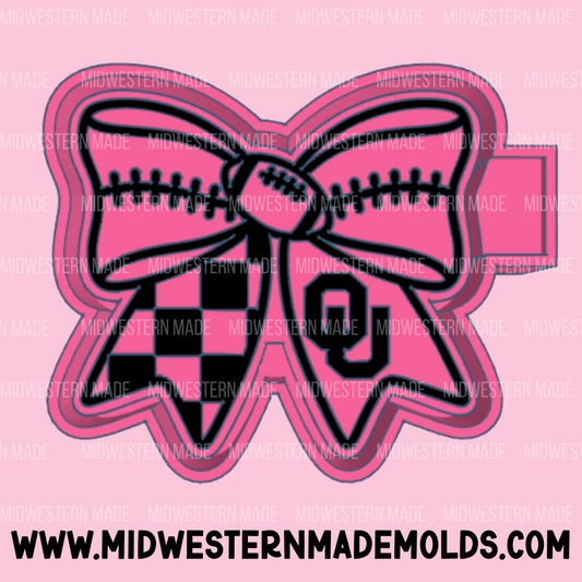 Sooners Football Bow Freshie Mold