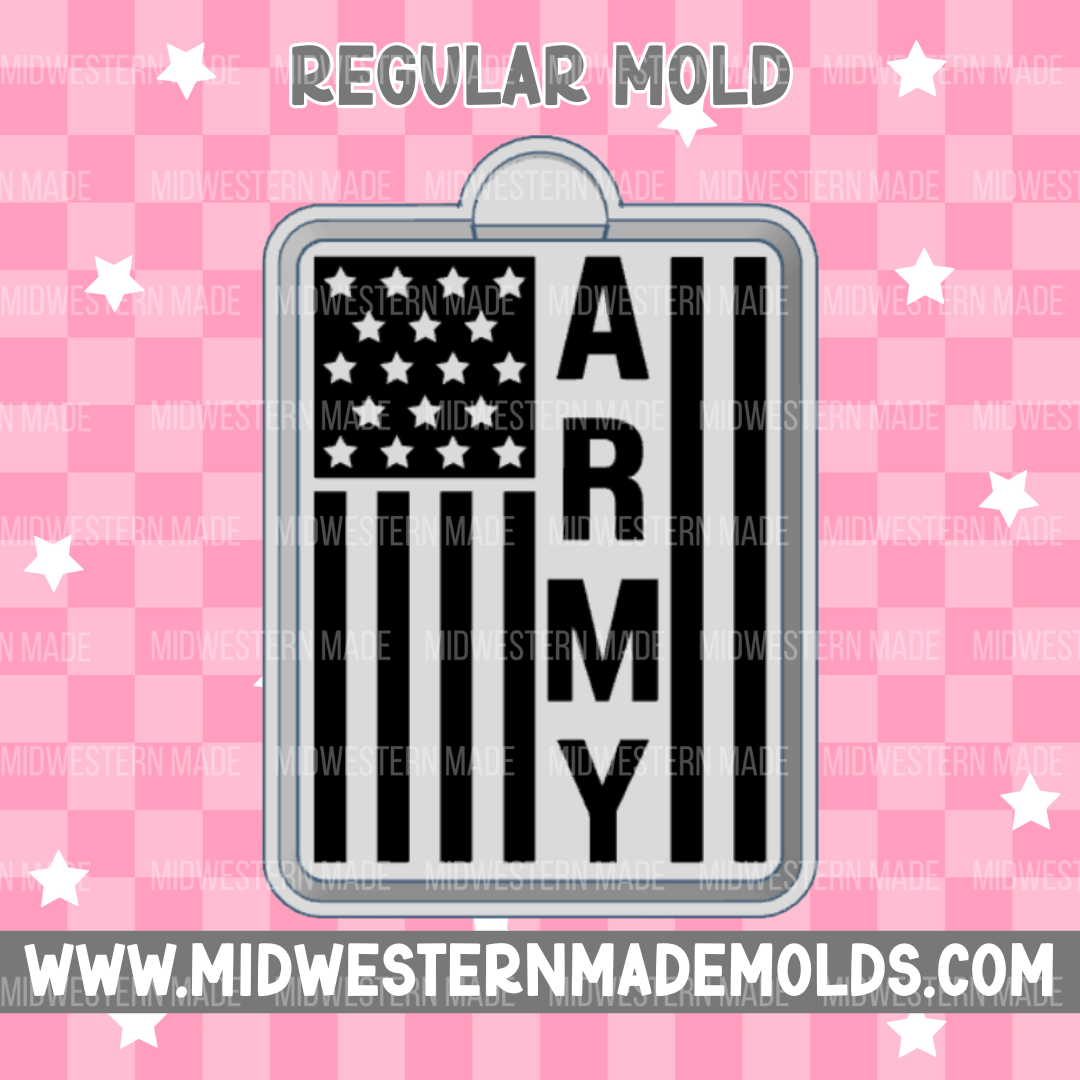 Army Flag Freshie Mold
