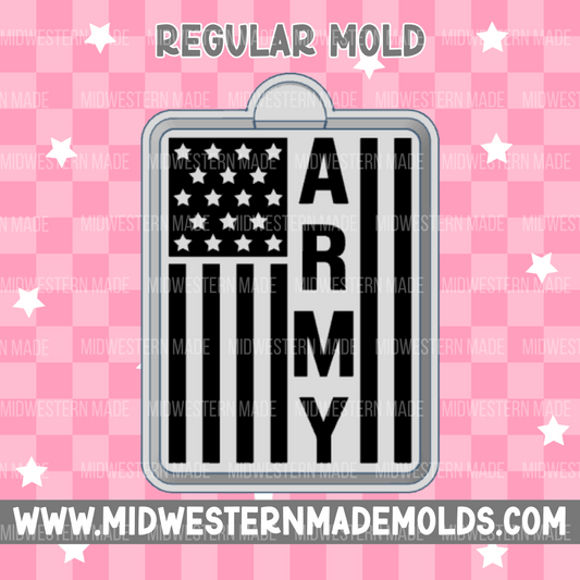 Army Flag Freshie Mold
