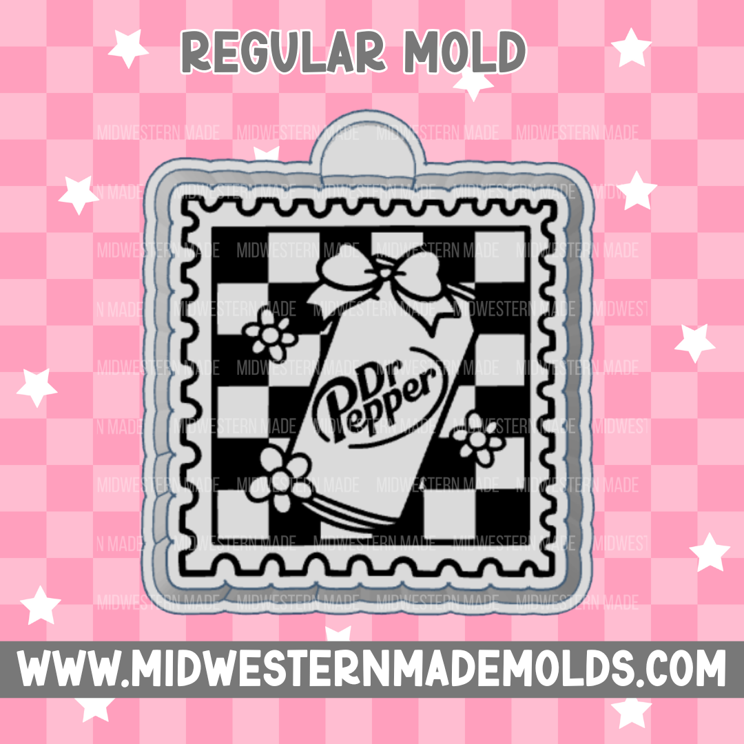 Dr P Checkered Stamp Freshie Mold