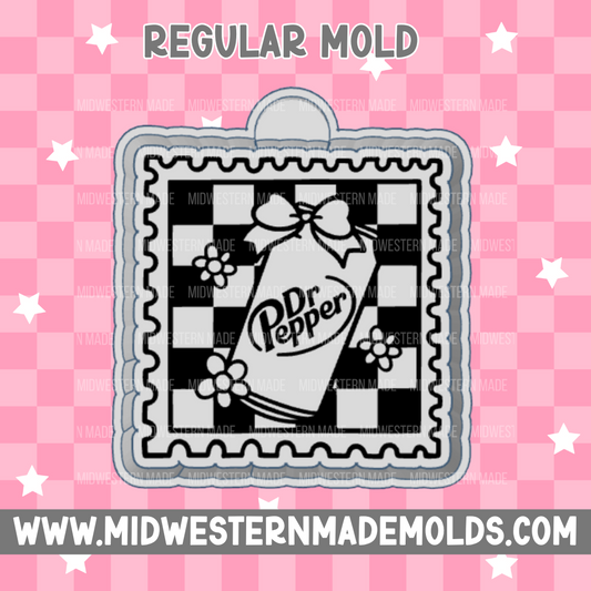 Dr P Checkered Stamp Freshie Mold