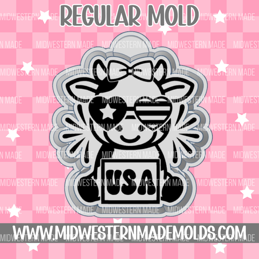 USA Fireworks Cow Freshie Mold