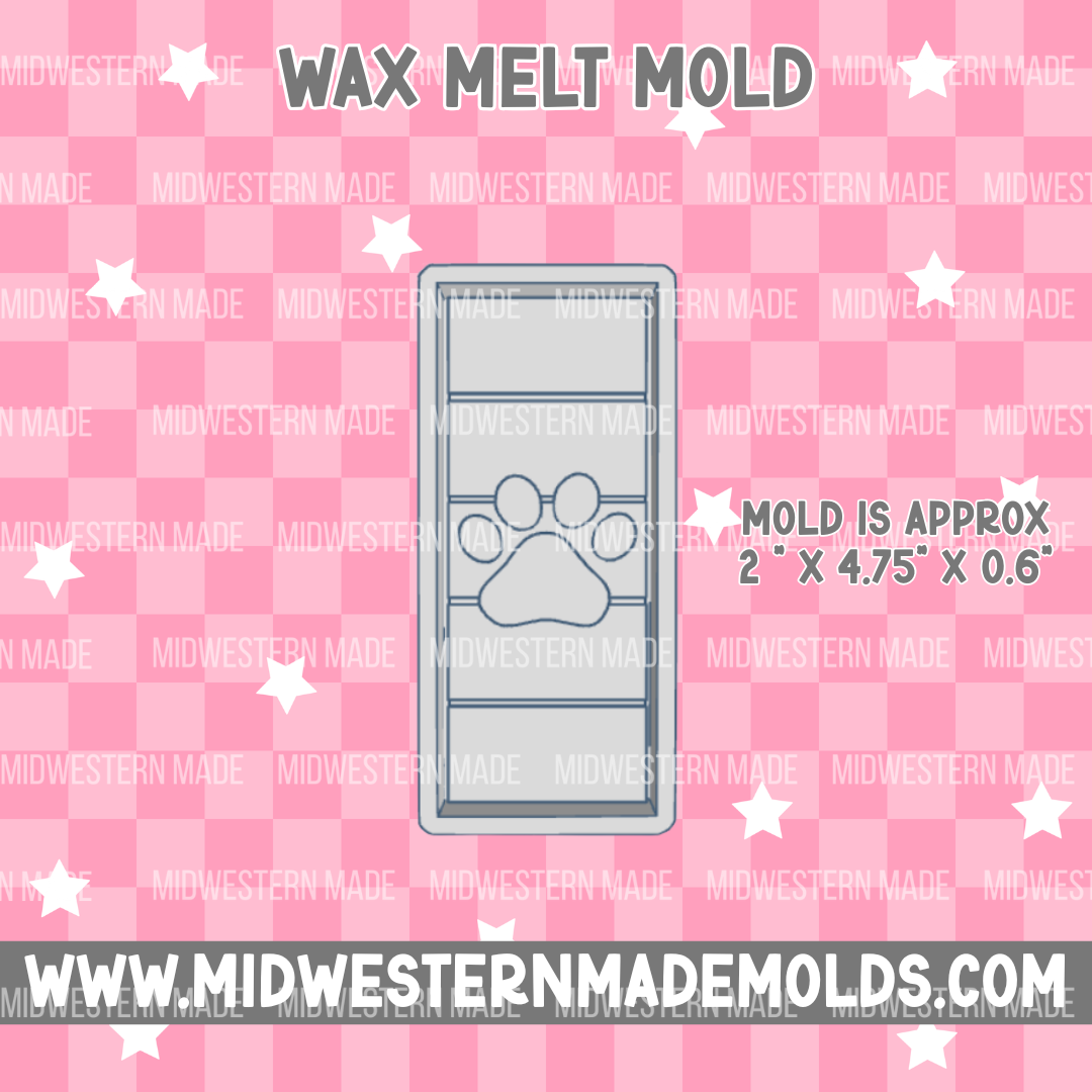 Paw Print Snap Bar Wax Melt Mold