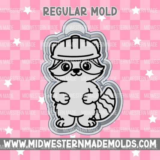 Construction Raccoon Freshie Mold