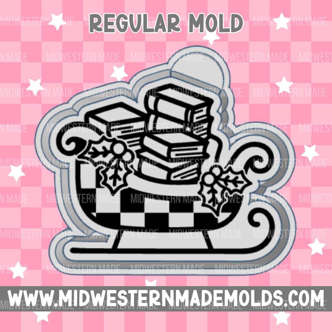 Bookish Sleigh Freshie Mold