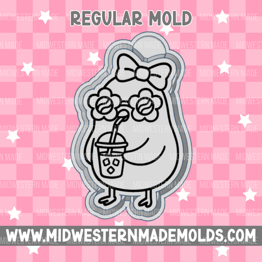 Iced Coffee Chick Freshie Mold