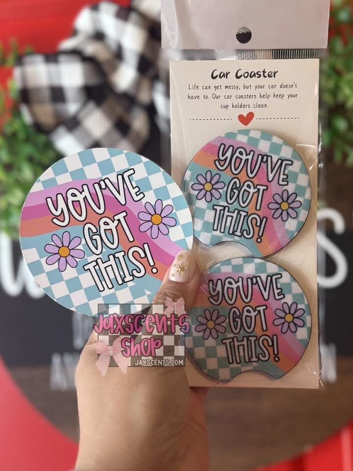 Car Coaster + Cardstock Round Set