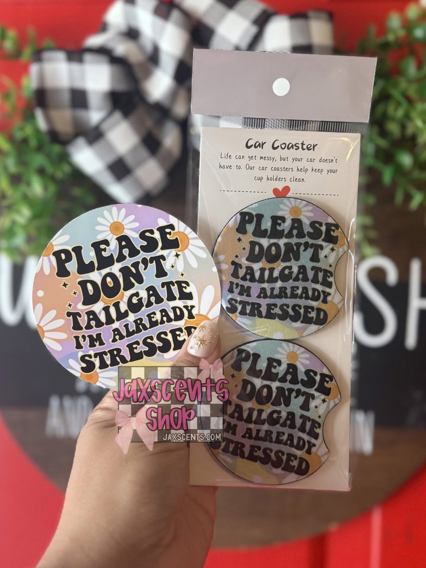 Car Coaster + Cardstock Round Set