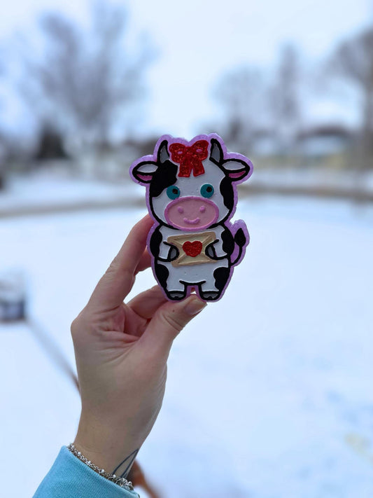 Love Letter Cow Freshie Mold