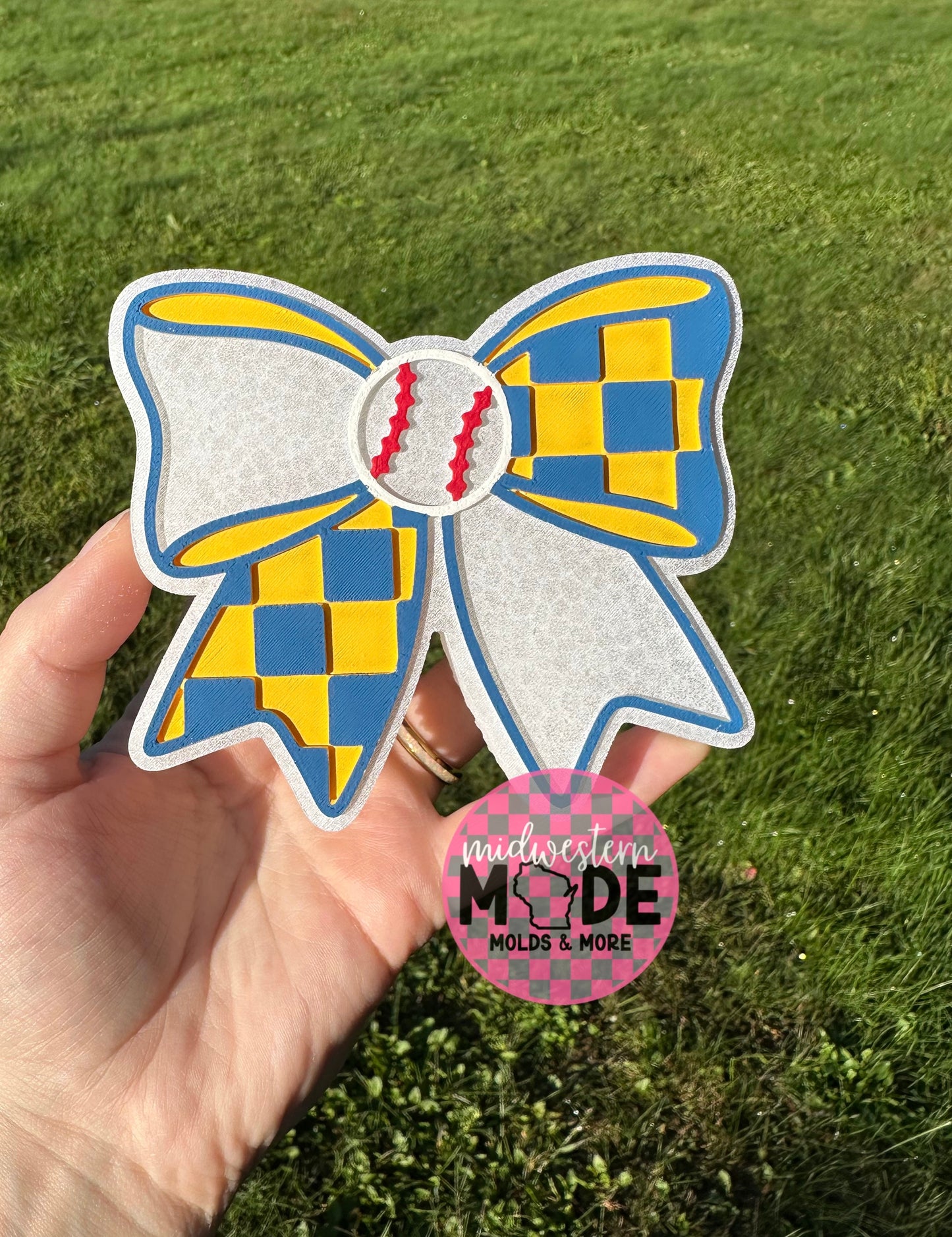 Baseball/Softball Bow Freshie Mold