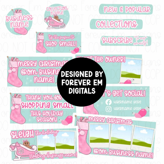 Mint & Pink Christmas SHOPIFY REVAMP