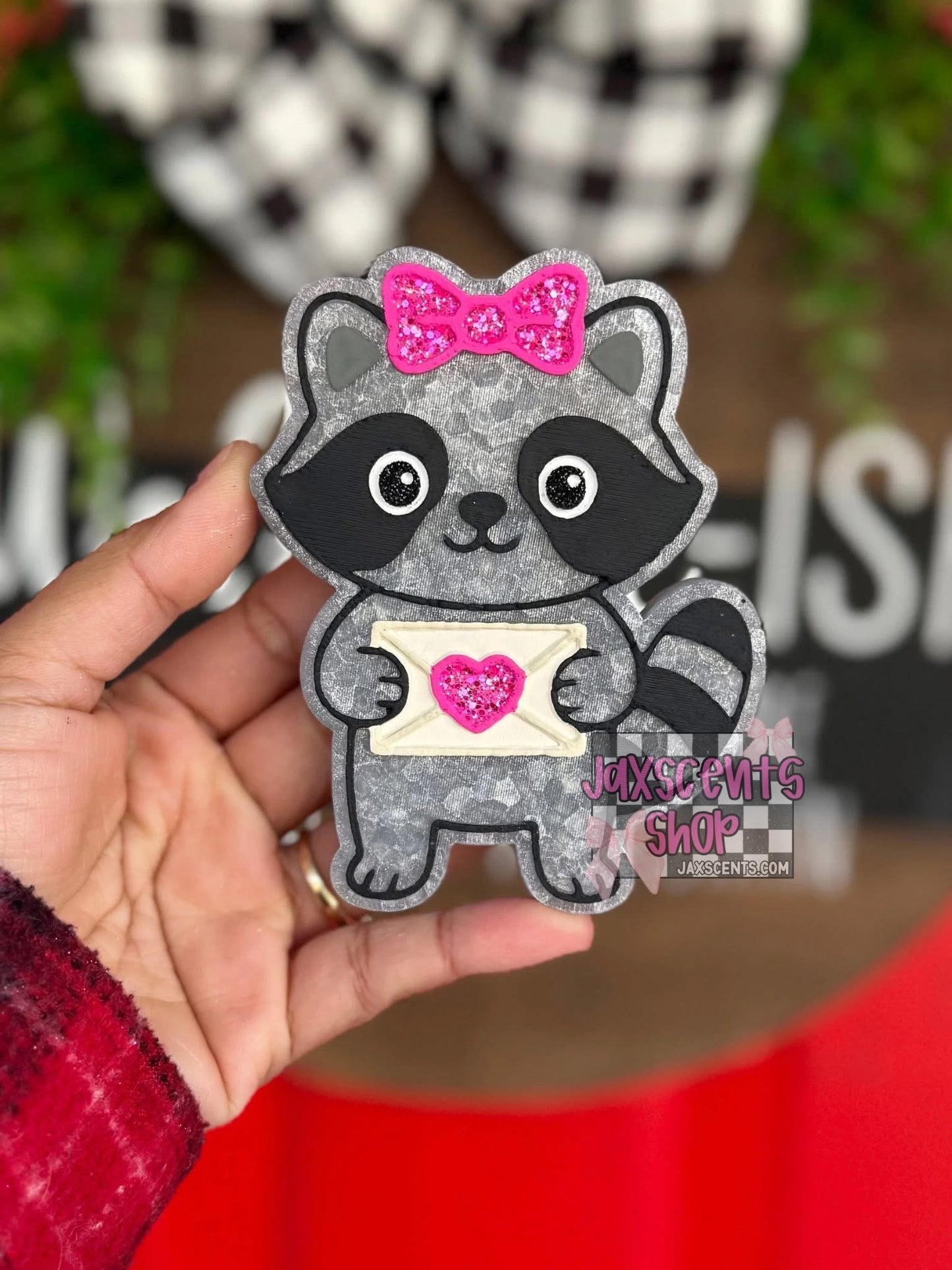 Love Letter Raccoon Freshie Mold