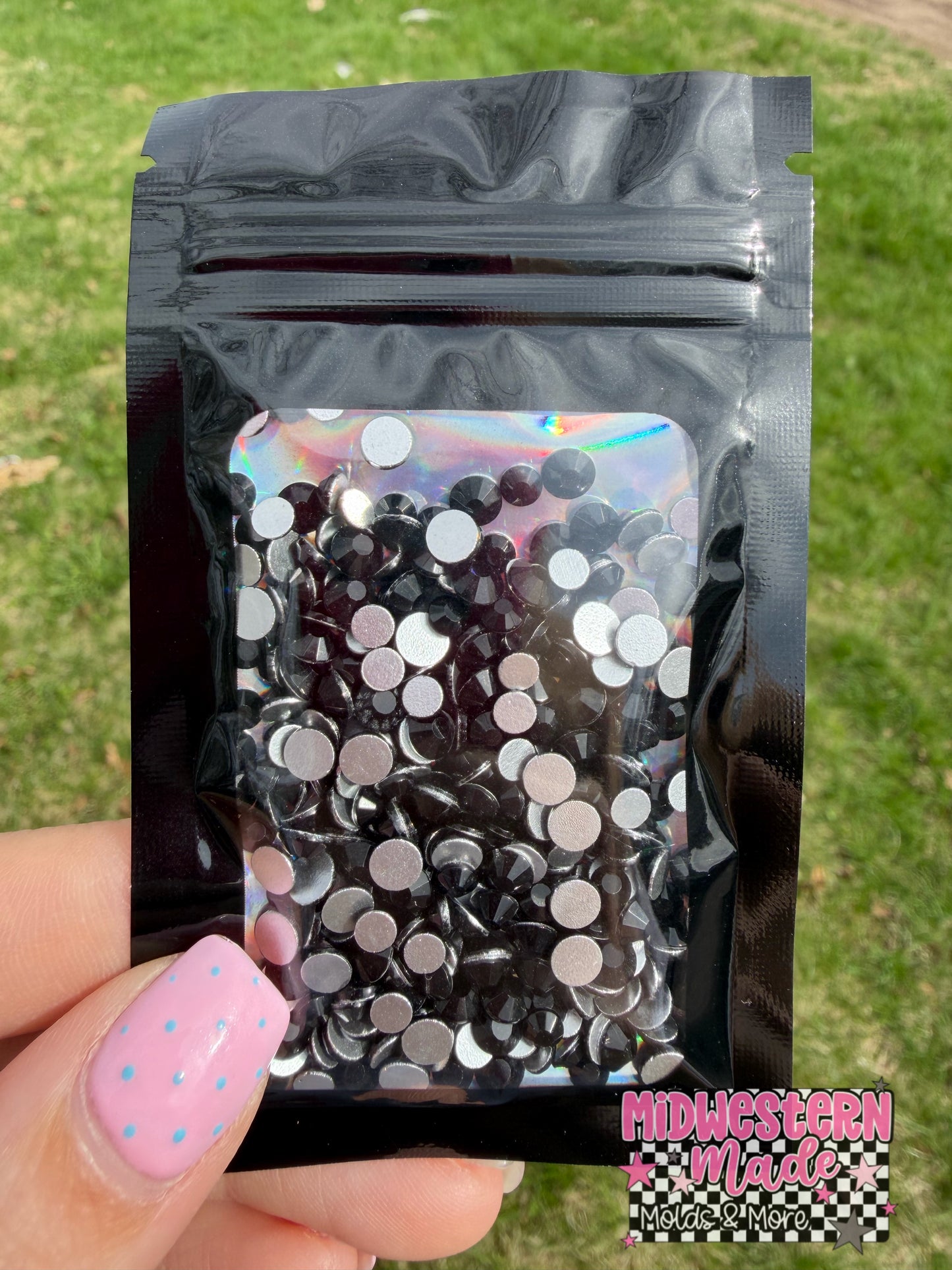 Obsidian Flatback Rhinestones