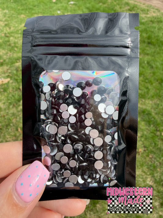 Obsidian Flatback Rhinestones