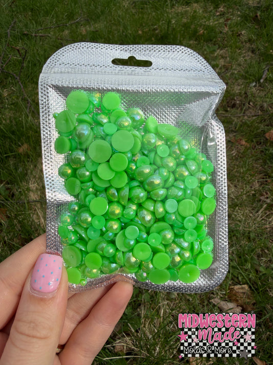 Icy Lime Iridescent Pearl Mix