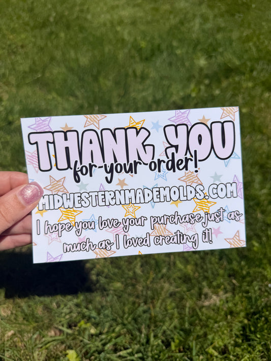 Doodle Stars Custom Thank You Cards