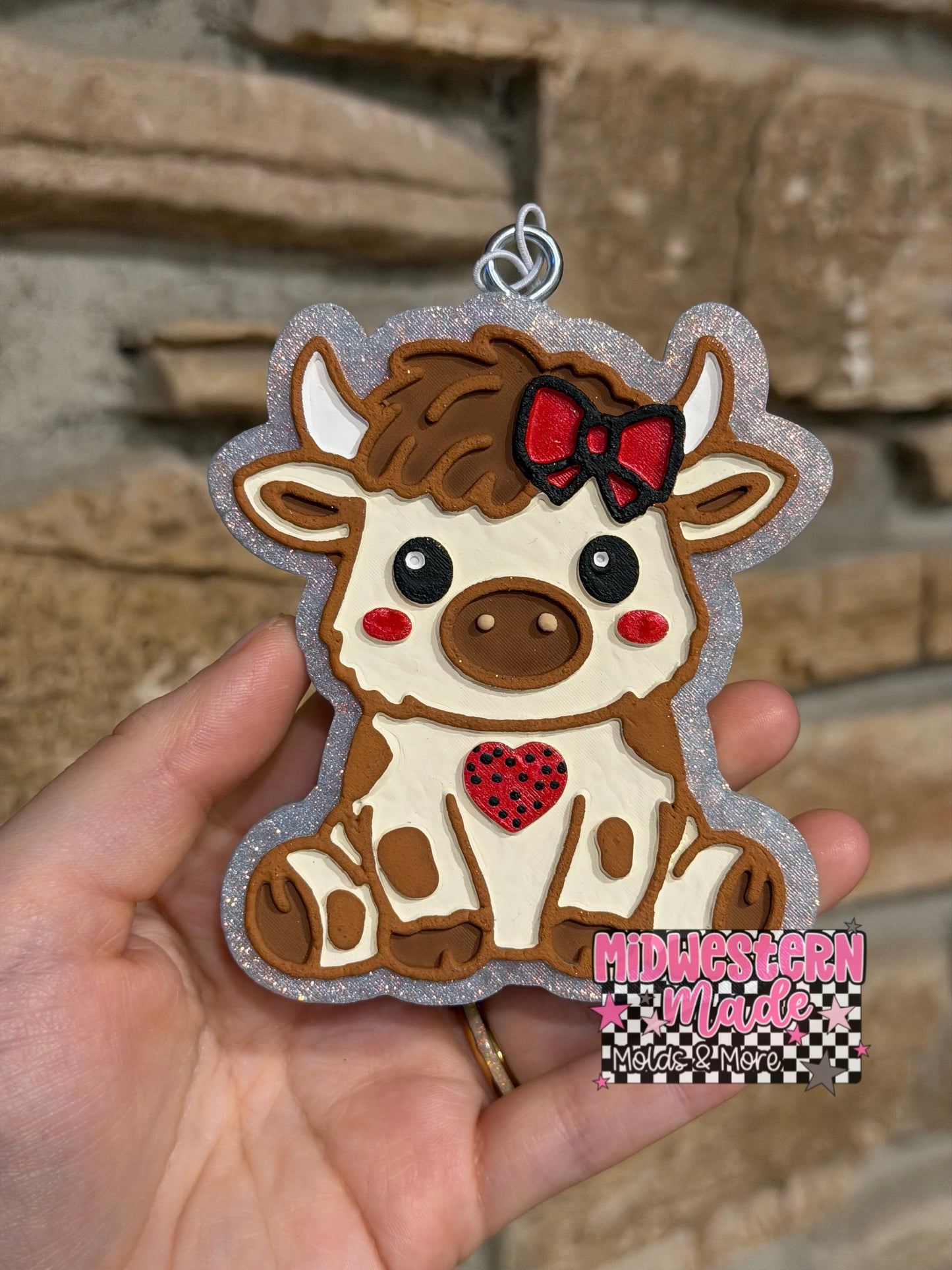 Heart Highland Car Freshie - Wild Cherry - RTS