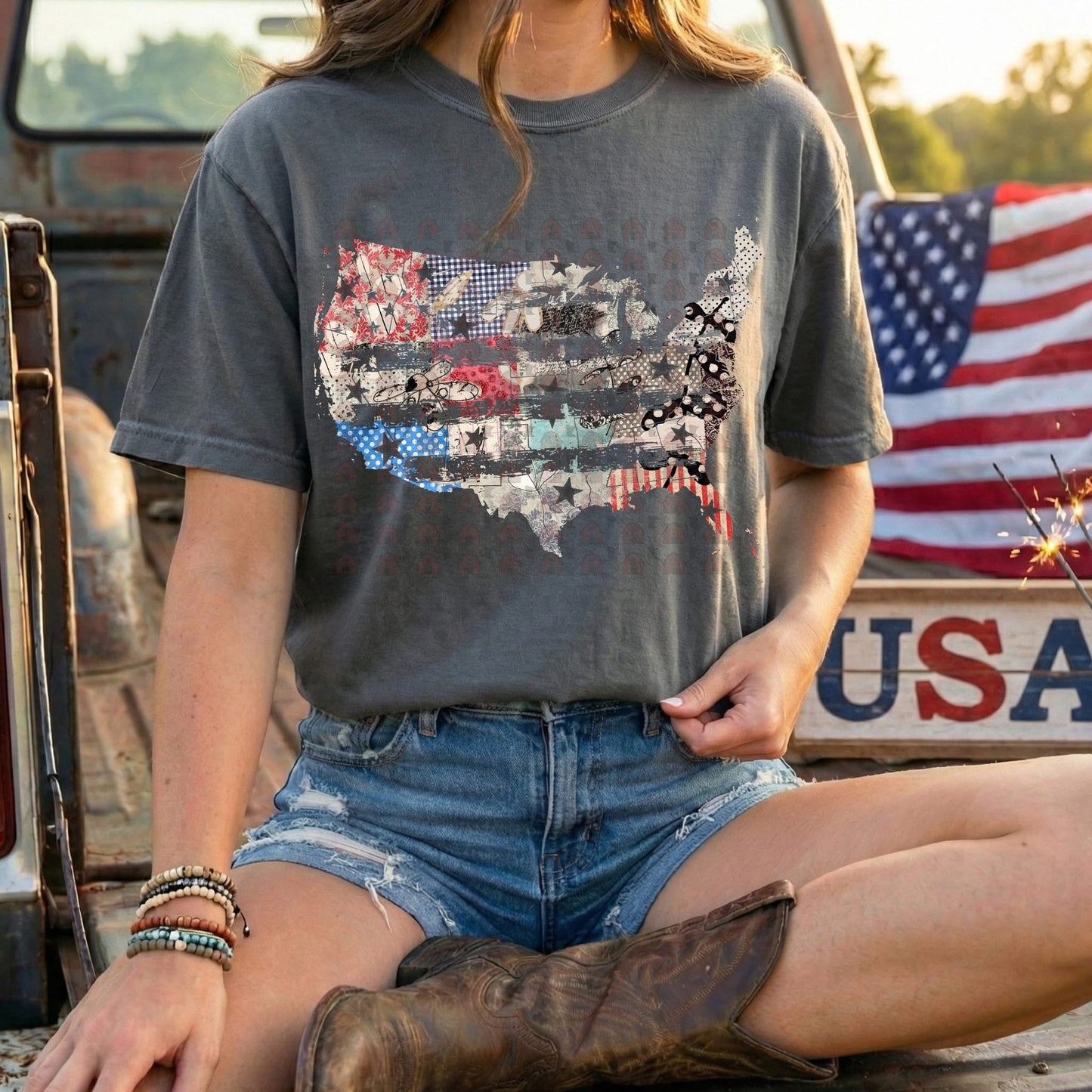 Patriotic USA Graphic Tee