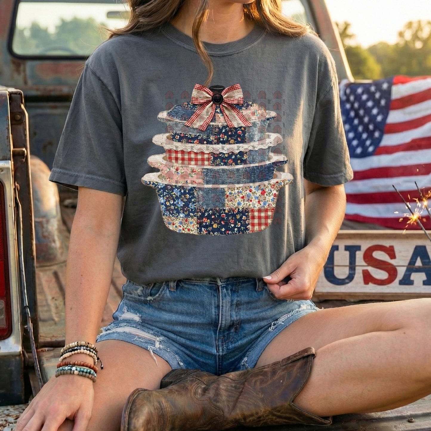 Patriotic Bowls Graphic Tee