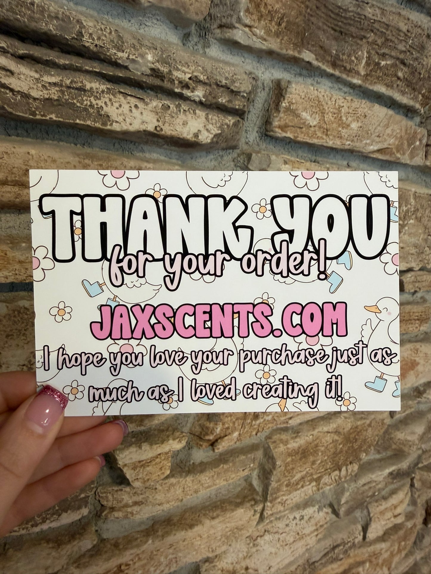 Goose Blue Boots Custom Thank You Cards