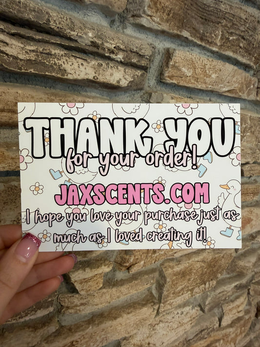 Goose Blue Boots Custom Thank You Cards