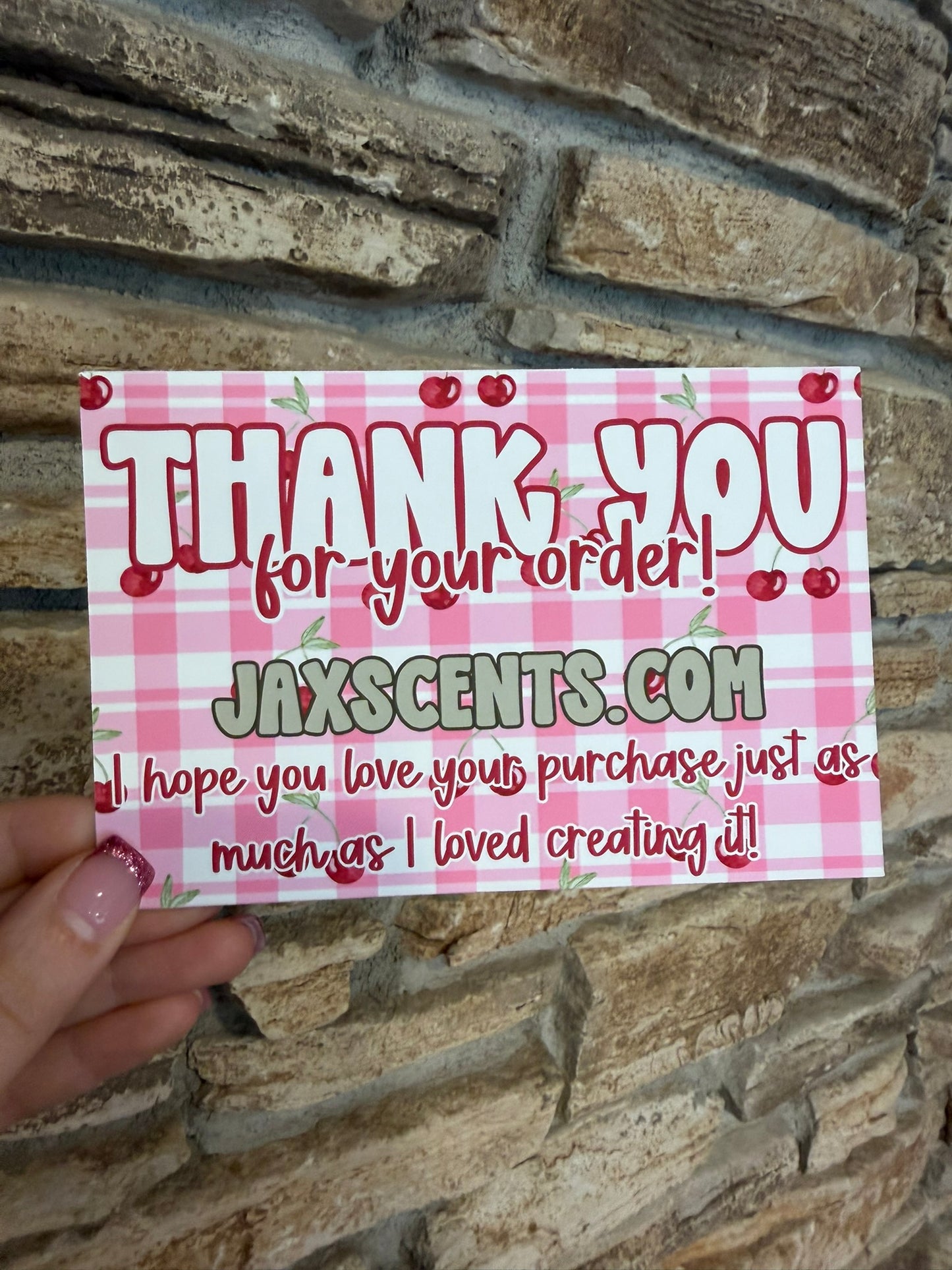 Cherries Custom Thank You Cards