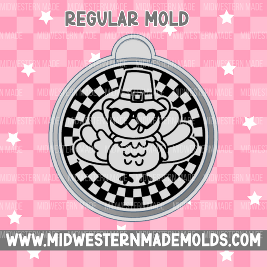 Groovy Turkey Checkered Freshie Mold